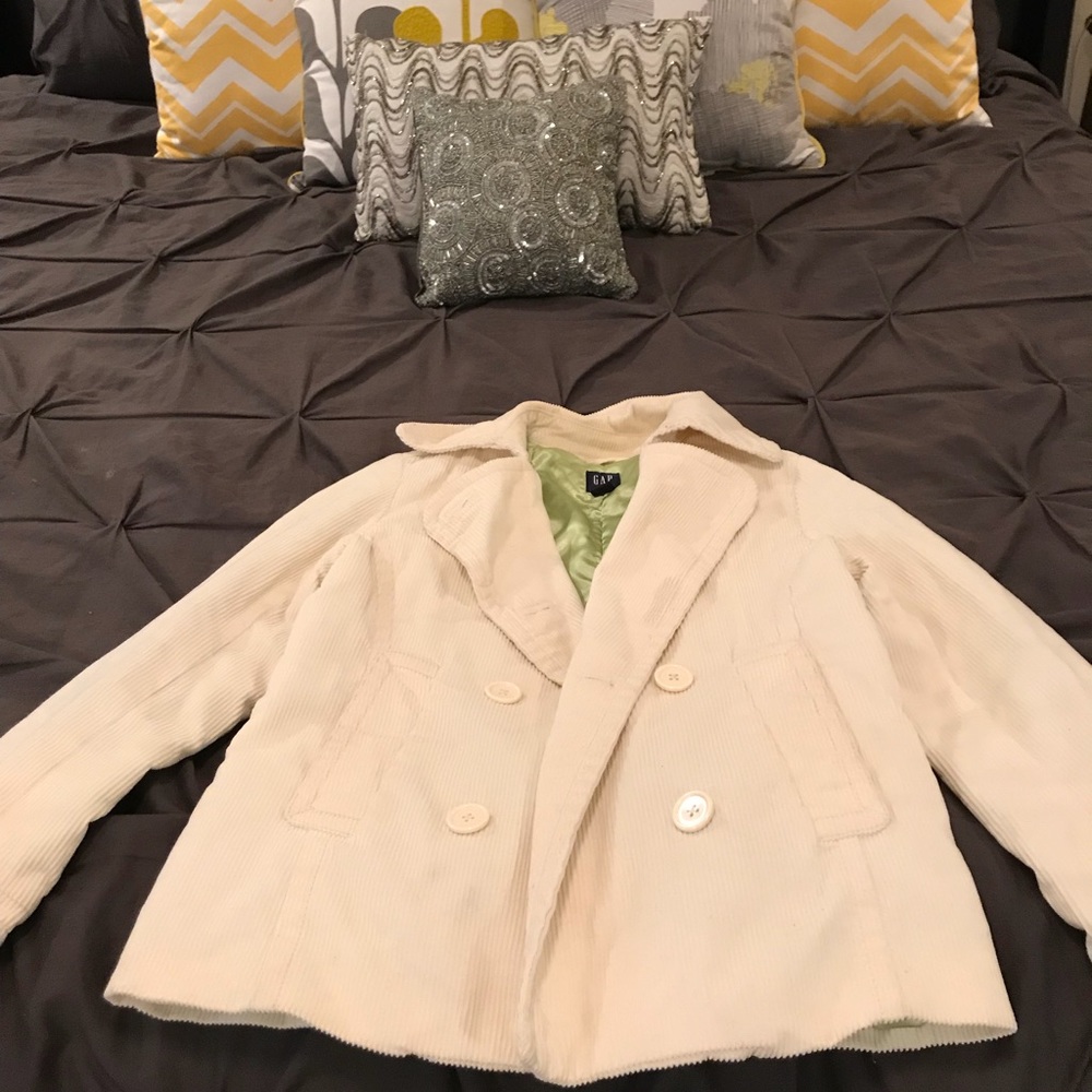 Gap off white pea coat size M